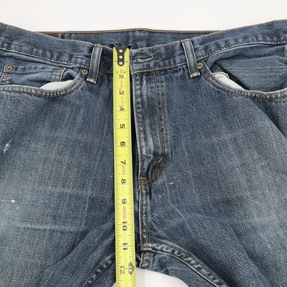 Levis 559 Relaxed Straight Jeans Mens 36x34 Blue Distressed‎ Paint Splatter